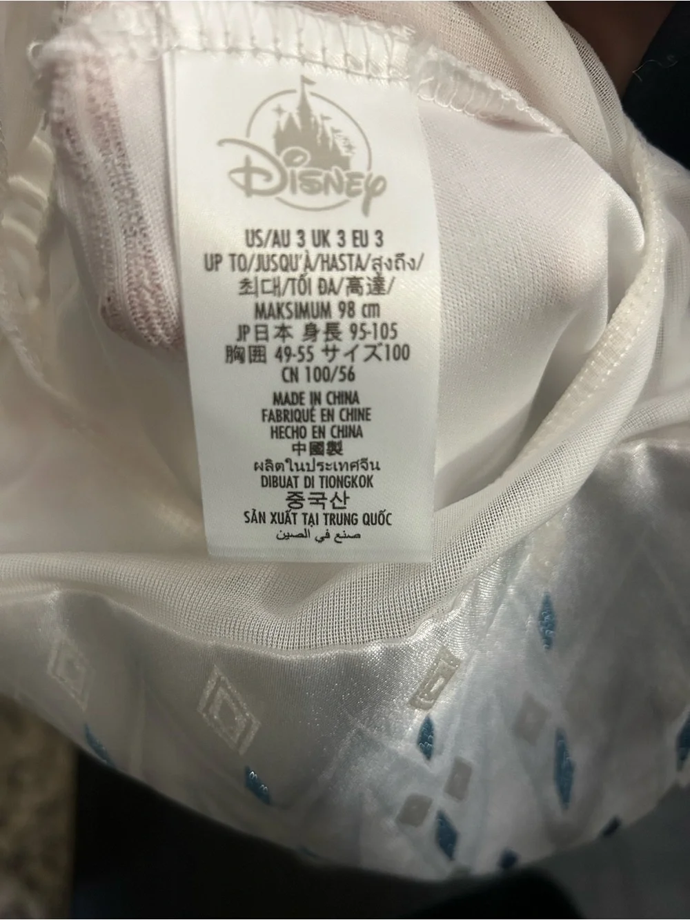 Disney White Iridescent Frozen-Inspired Girls Costume Dress
